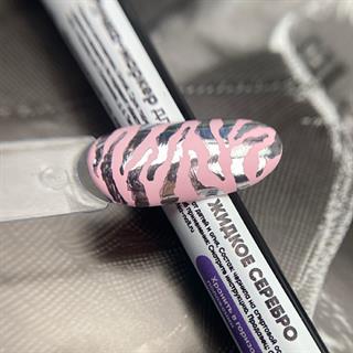 Tasarım Nail art Kalemi Sıvı Metal Gümüş