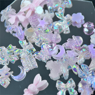 Tırnak Charm çeşitli tasarımlar nail art tırnak süsü Lila