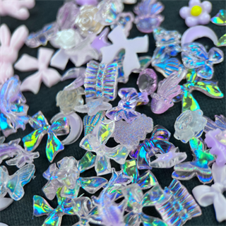 Tırnak Charm çeşitli tasarımlar nail art tırnak süsü Lila