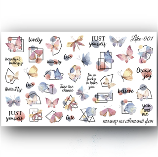 Tırnak stiker Like serisi 001