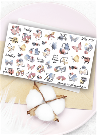 Tırnak stiker Like serisi 001