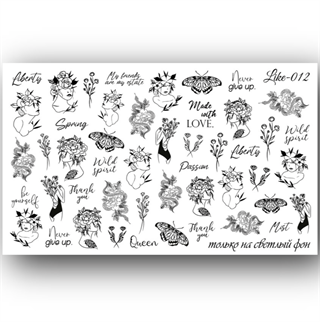 Tırnak stiker Like serisi 012