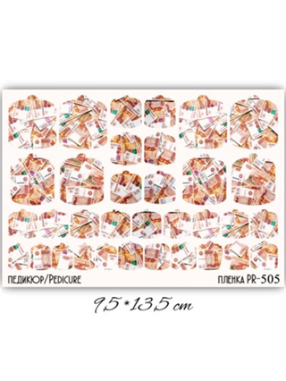 Tırnak stiker pedikür slider serisi PR 505 Money