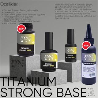 Titanium Strong Base coat baz, 30 ml Salon boyu