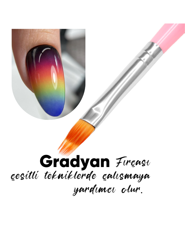 Gradyan Fırçası OmbreEndi ProfessionalNail Art FırçalarıGradyan Fırçası Ombre
