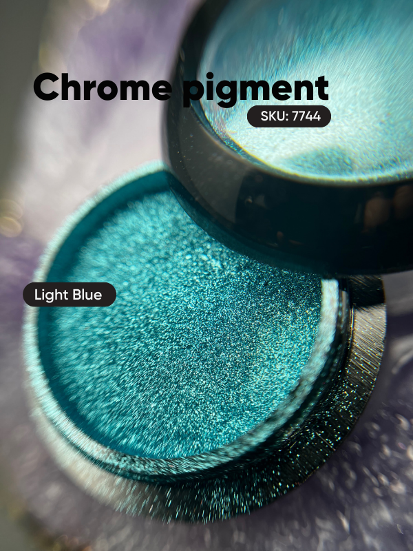 Krom metalik pigment tozu ayna efekti Light Blue 23Endi ProfessionalKrom toz çeşitleriKrom metalik pigment tozu ayna efekti Light Blue 23