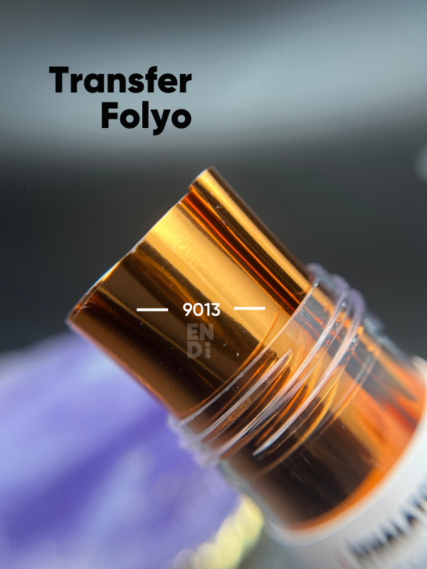 Nail art transfer folyo rulo 1m BronzEndi ProfessionalTransfer FolyoNail art transfer folyo rulo 1m Bronz