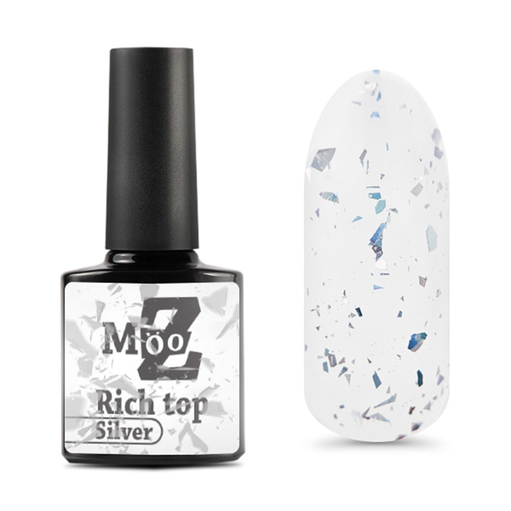 Potal Rich top coat Silver Parlak No wipe 9 mlMOOZColor Top CoatPotal Rich top coat Silver Parlak No wipe 9 ml