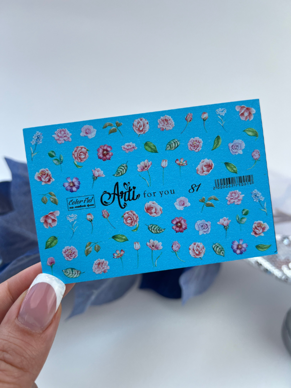 Stiker 81 Tırnak stiker çiçek temalıArti For YouStiker çeşitleriStiker 81 Tırnak stiker çiçek temalı