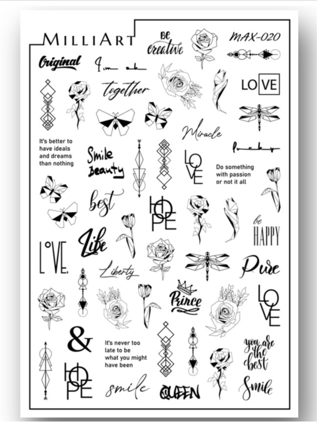 Tırnak stiker MAX serisi 020Endi ProfessionalStiker çeşitleriTırnak stiker MAX serisi 020