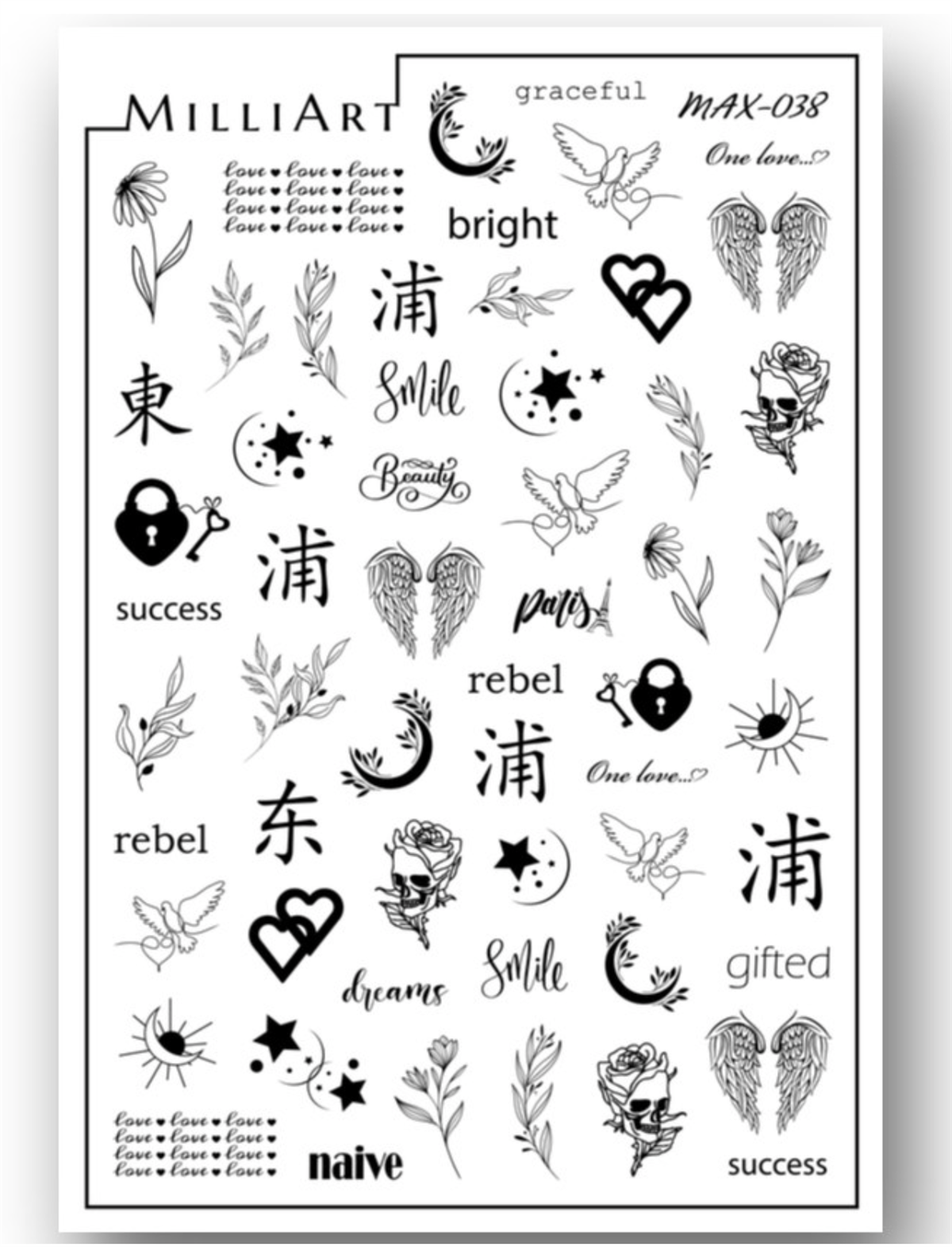 Tırnak stiker MAX serisi 038Endi ProfessionalStiker çeşitleriTırnak stiker MAX serisi 038