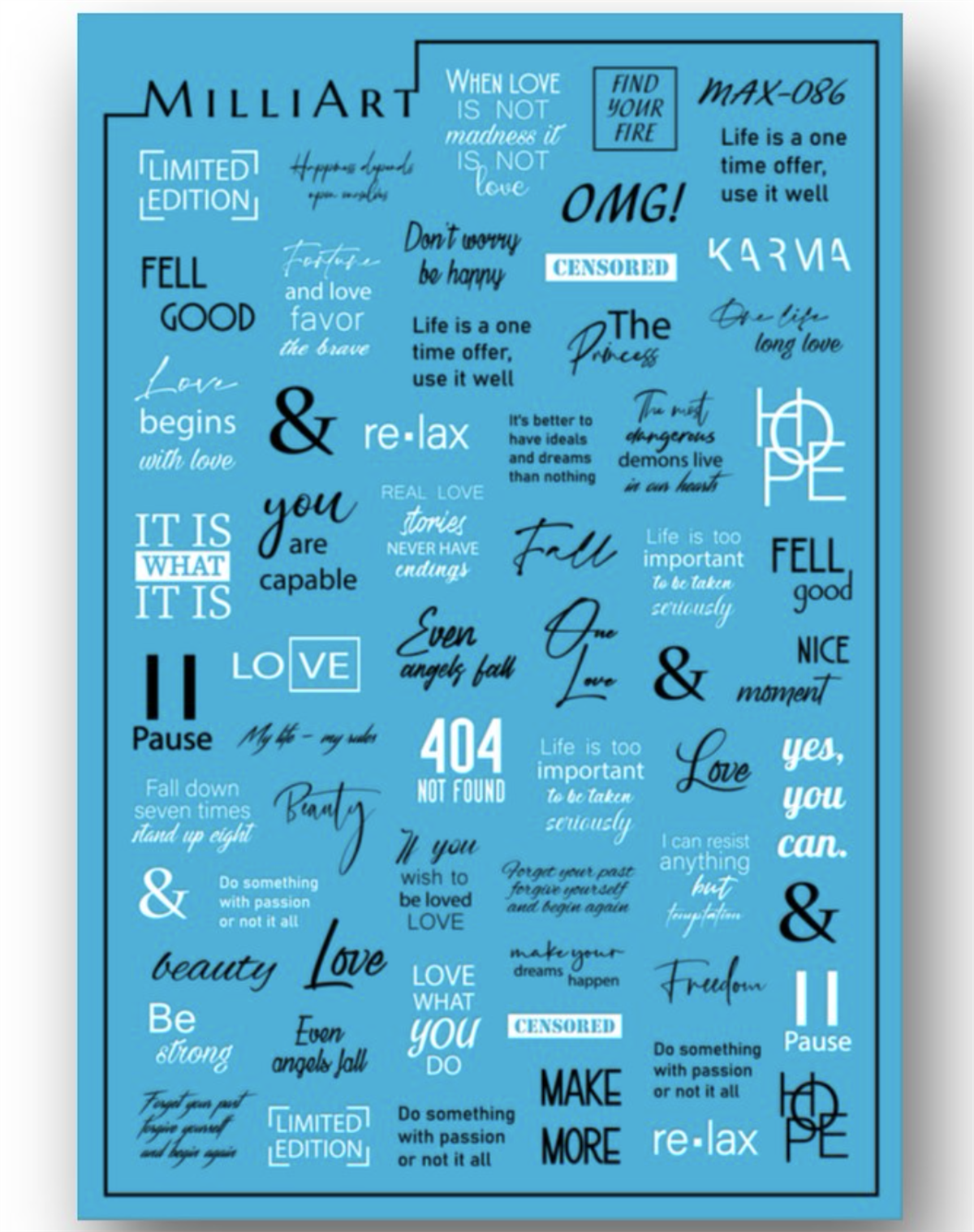 Tırnak stiker MAX serisi 086Endi ProfessionalStiker çeşitleriTırnak stiker MAX serisi 086