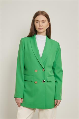 Kruvaze Ceket Yeşil 