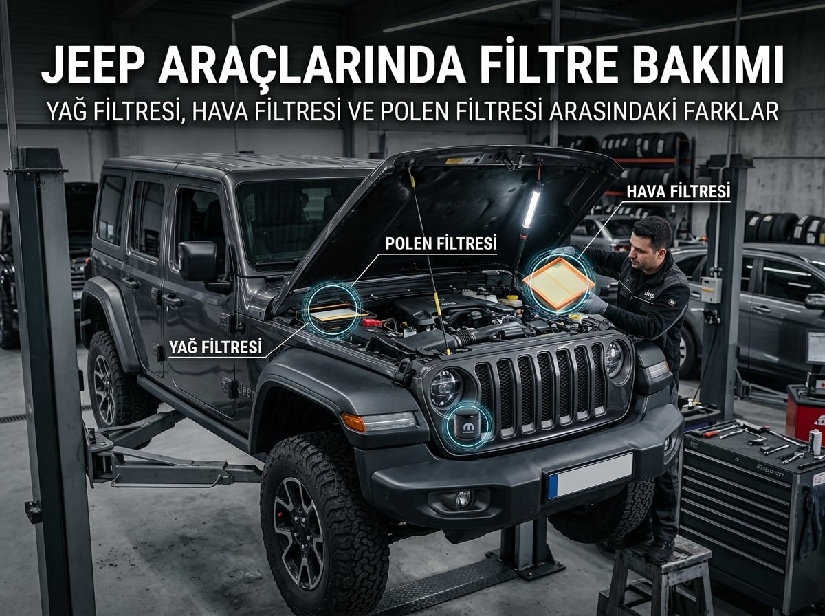 Jeep Araçlarda Filtre Bakımı: Yağ Filtresi, Hava Filtresi ve Polen Filtresi Farkları