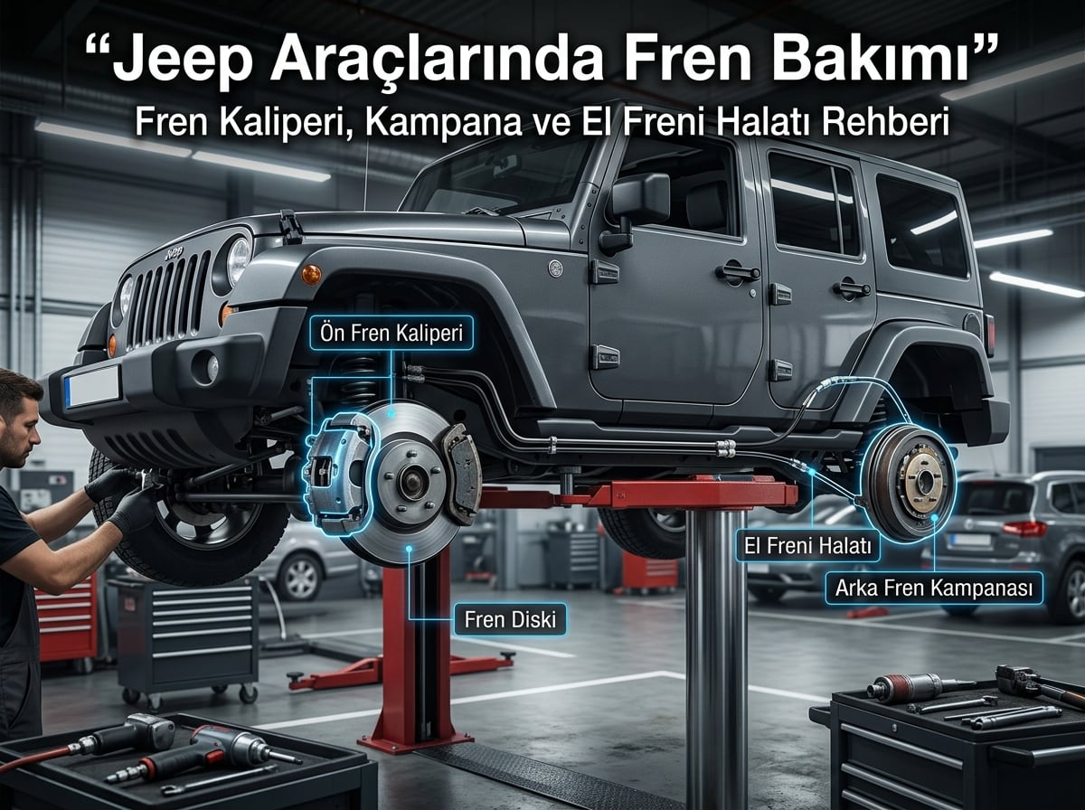 Jeep Araçlarda Fren Bakımı: Fren Kaliperi, Kampana ve Fren Halatı Rehberi