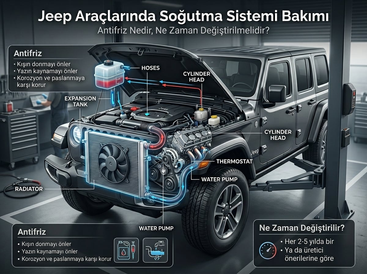 Jeep Araçlarda Soğutma Sistemi Bakımı: Antifriz Nedir, Ne Zaman Değiştirilmeli?