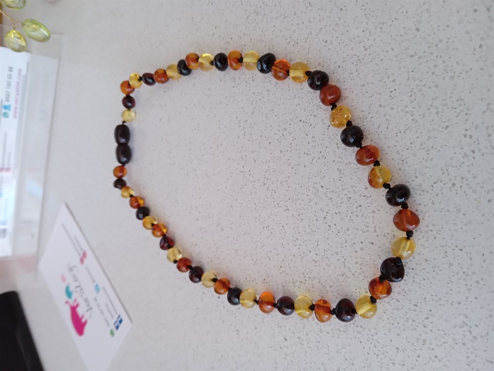 Kehribar Kolye Round Multi3color