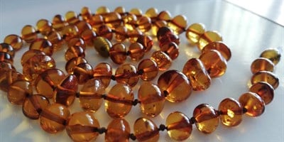 60 cm Kehribar Kolye Yetişkin Honey Round