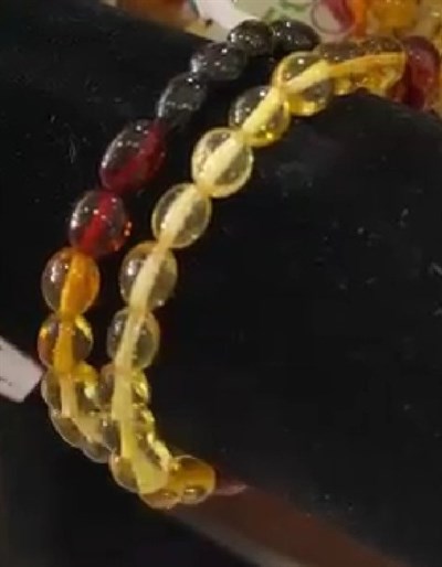 Parlak Rainbow Kehribar Bileklik