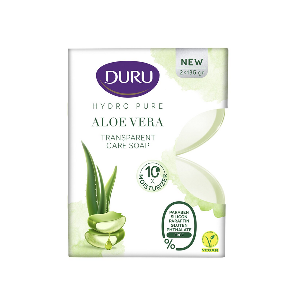 Duru Hydropure Aloevera Şeffaf Bakım Sabunu 2x135 G