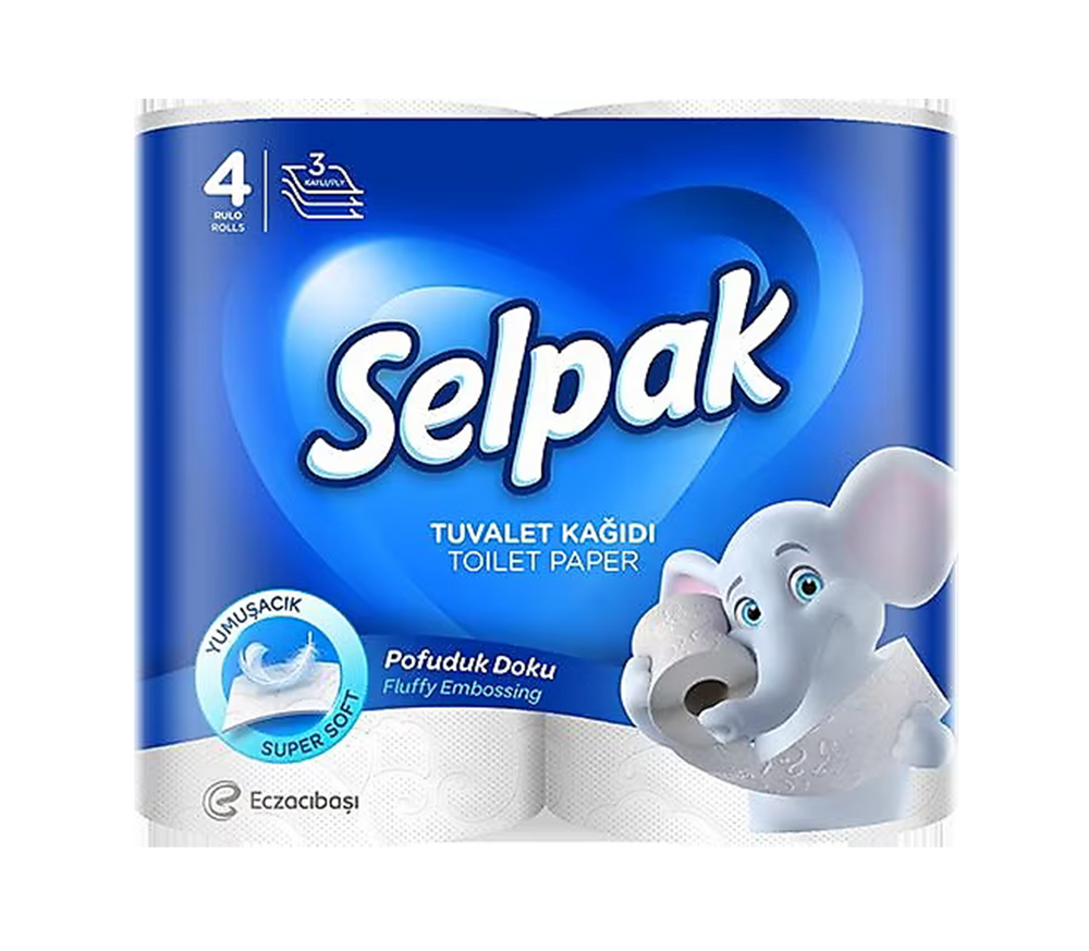 Selpak Tuvalet Kağıdı Pofuduk Doku 4Lü