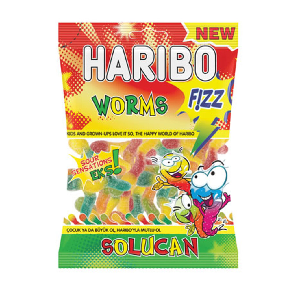 Haribo Fizz Worms 80 G
