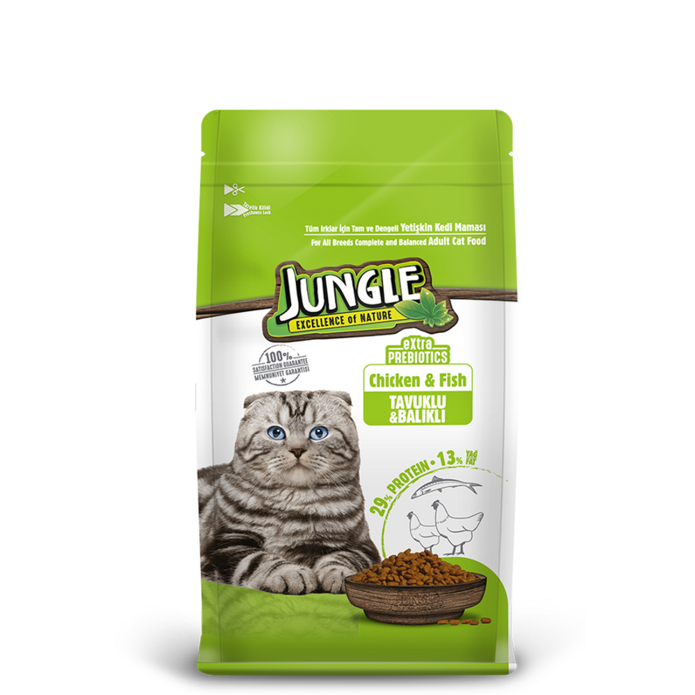 Jungle Tavuk-balık Yetişkin Kedi Maması 500 G