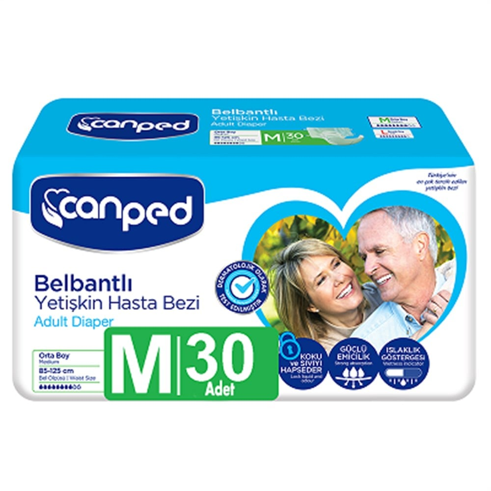 Canped Hasta Bezi Polietilen Orta Boy (M) 30Lu