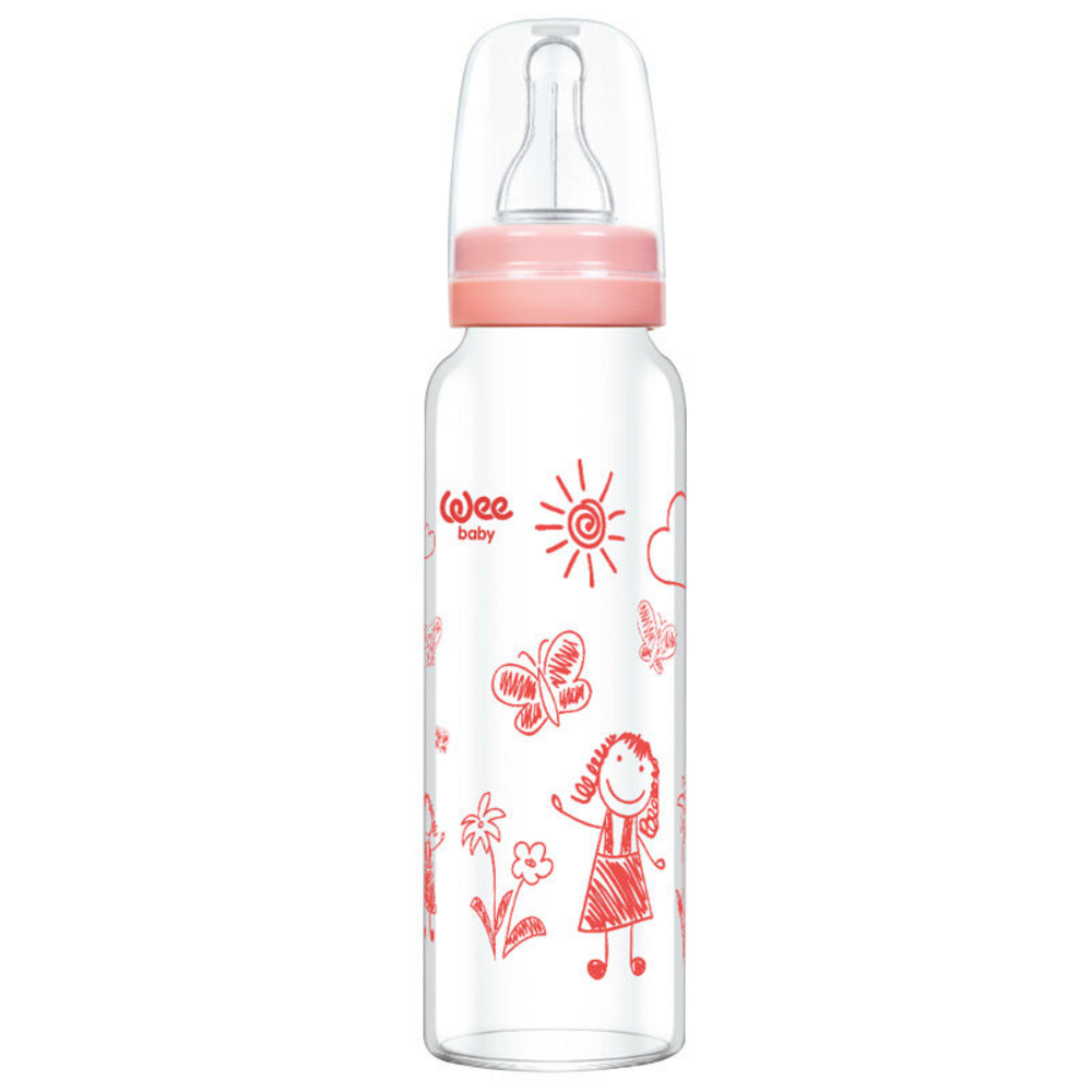 Wee Baby Klasik Isıya Dayanıklı Cam Biberon 240 Ml