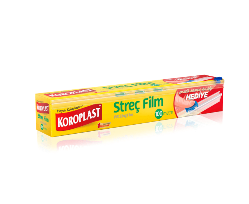Koroplast Streç Film Pratik Kesme Bıçaklı 100 Metre