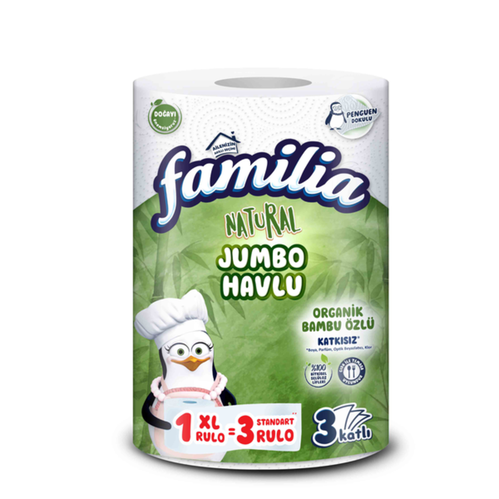 Familia Havlu Jumbo Natural 1=3