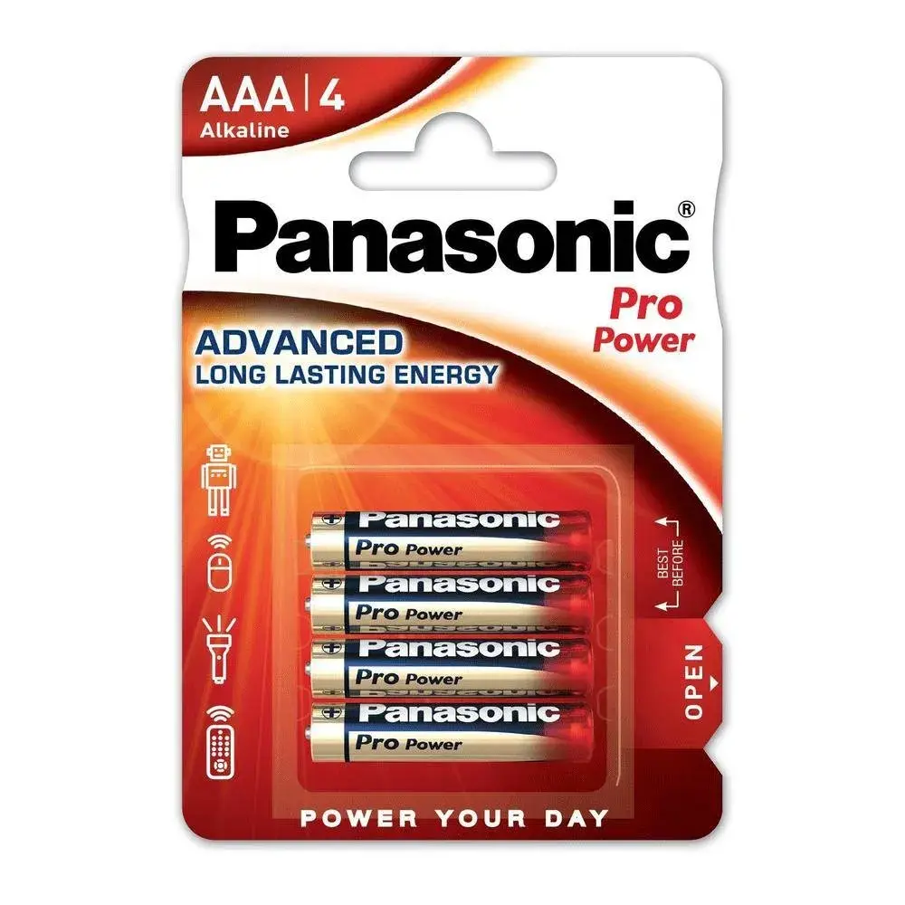 Panasonic İnce Kalem Pil Alkalin Pro Power 4Lü AAA
