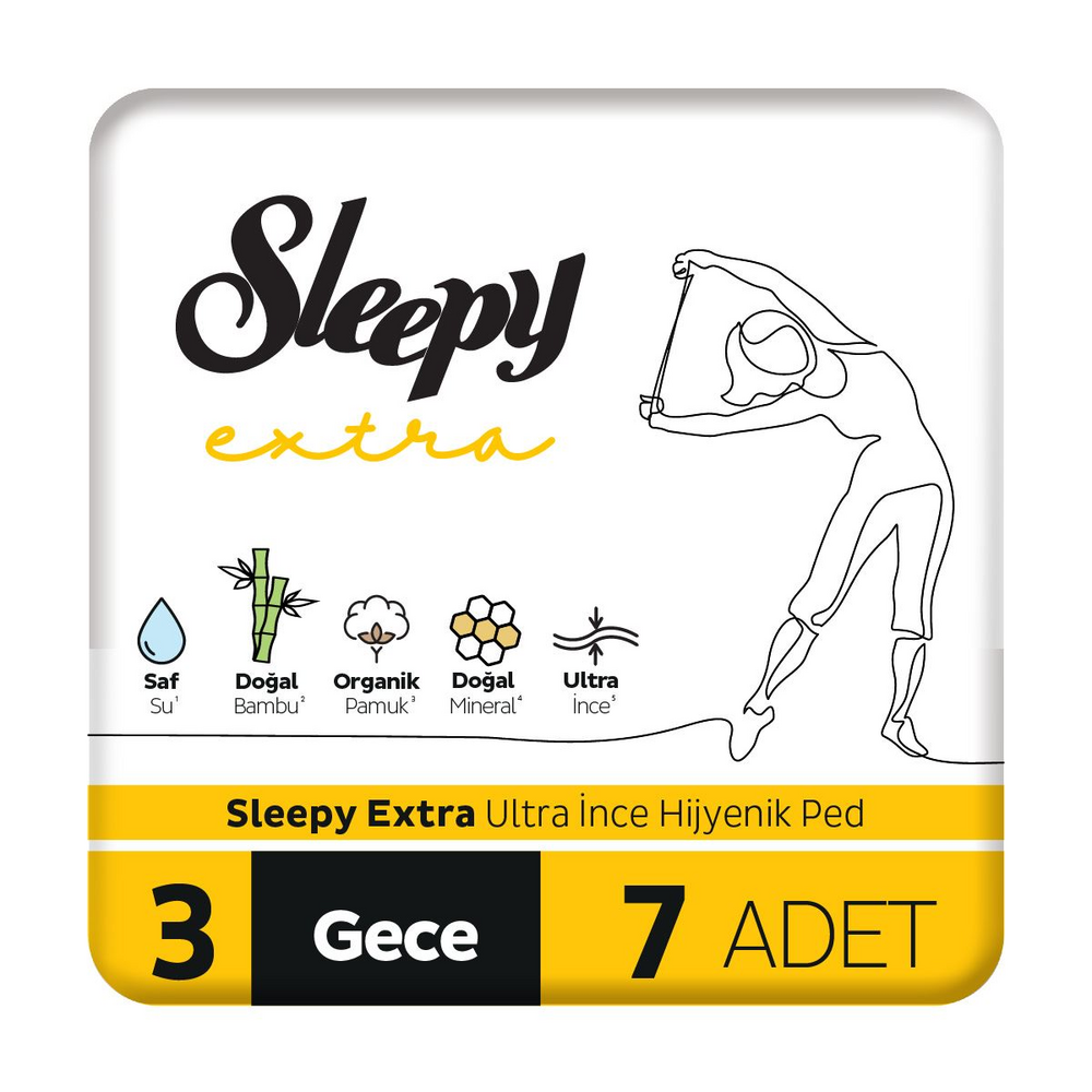 Sleepy Extra Ultra İnce Hijyenik Ped Gece 7Li