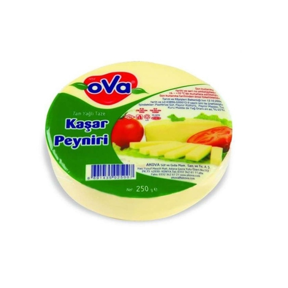 Ova Kaşar Peynir Yuvarlak 250g