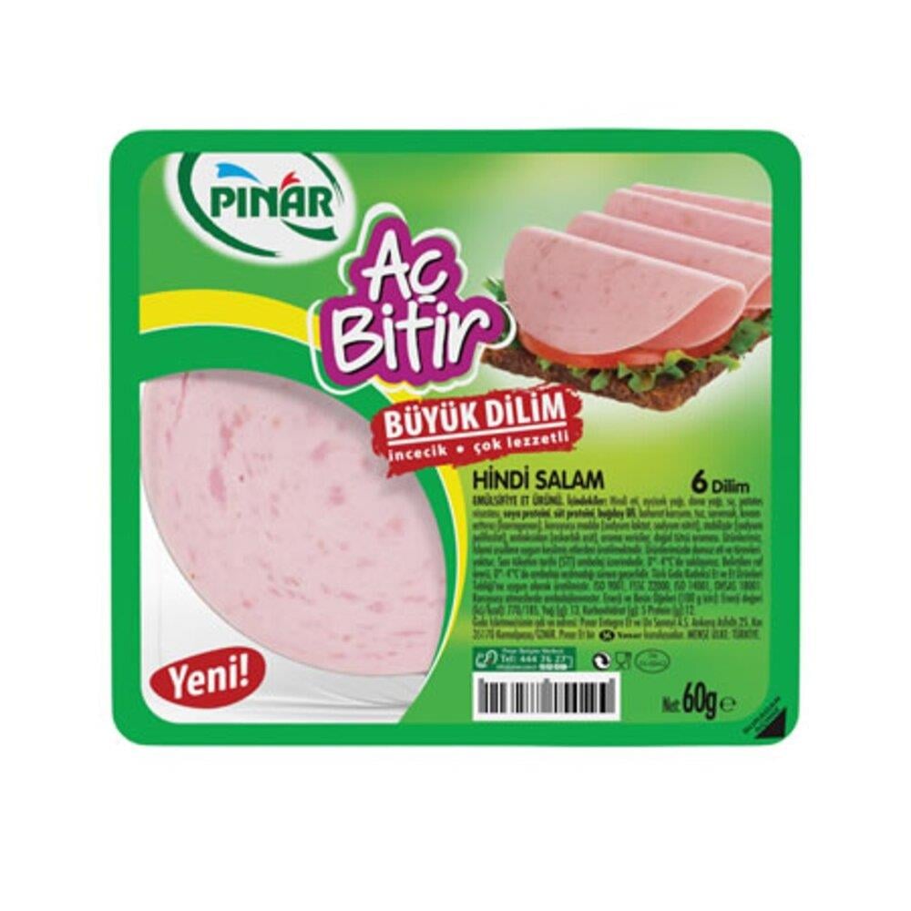 Pınar AÇ Bitir Salam Hindi 60g