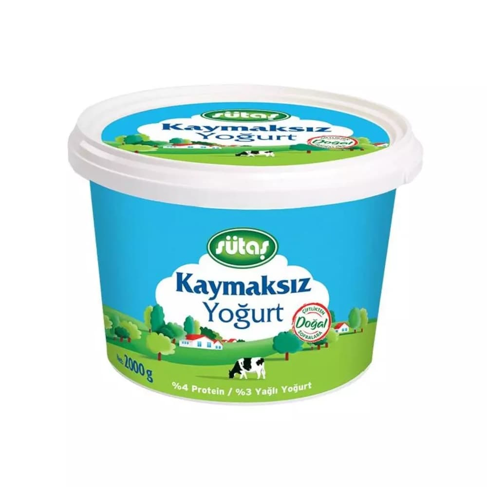 Sütaş Yoğurt Kaymaksız 2Kg