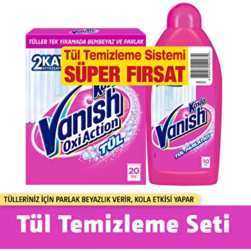 Vanish Kosla Tül Temizleyici Toz 450 Gr + Parlatıcı 450 Ml