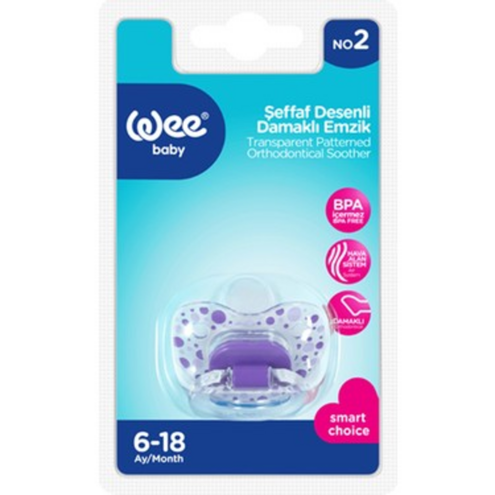 Wee Baby Emzik Damaklı Seffaf Desenli No:2 837