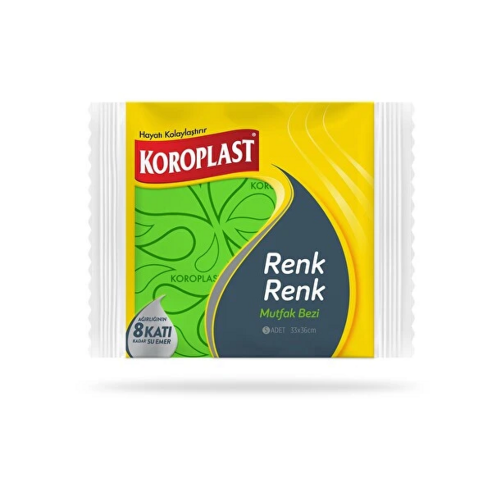 Koroplast Renk Renk Mutfak Bezi 5'Li