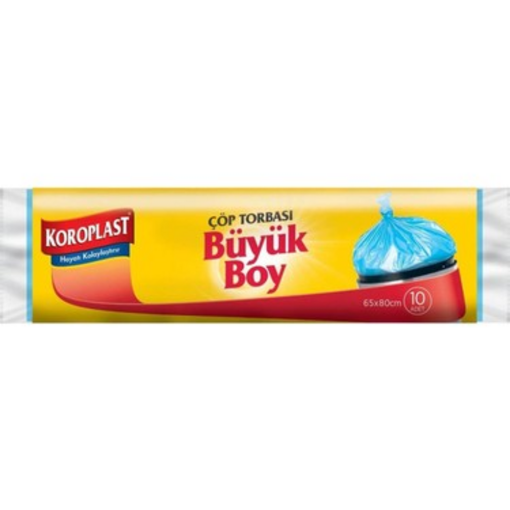 Koroplast Büyük Boy Güçlü Çöp Torbası 10'Lu