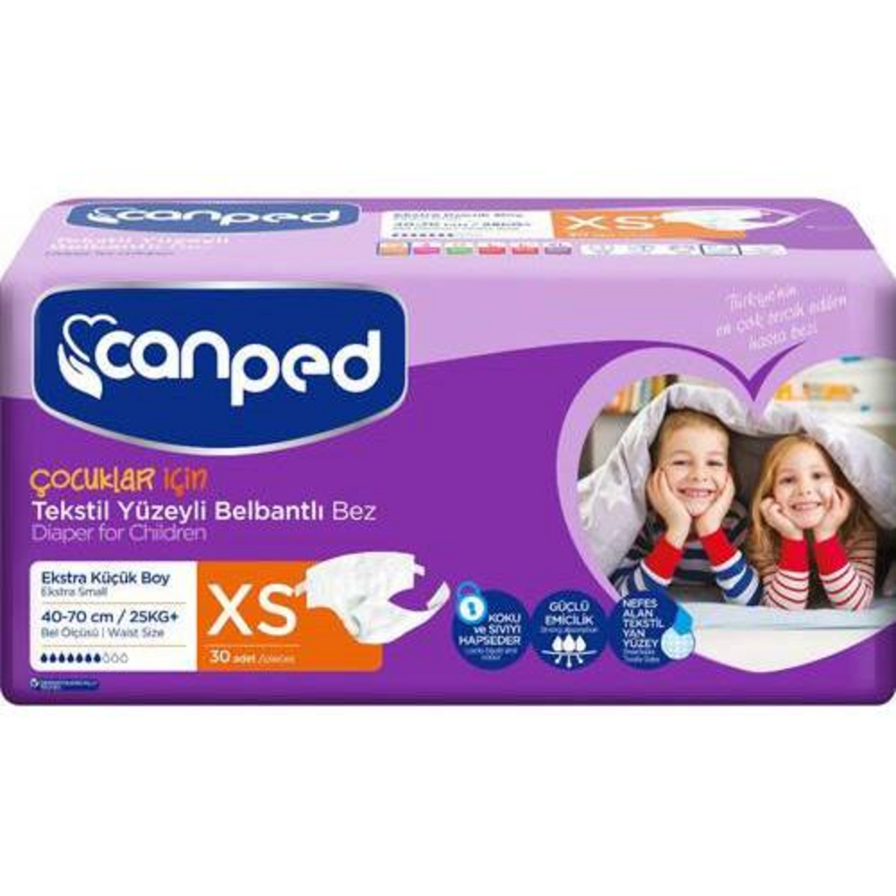 Canped Çocuk Belbantlı Tekstil Yüzeyli (XS) 30'lu
