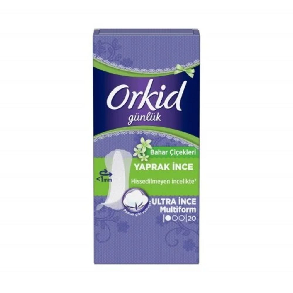 Orkid Yaprak Günlük Ped Bahar Çiçekleri 20'Li
