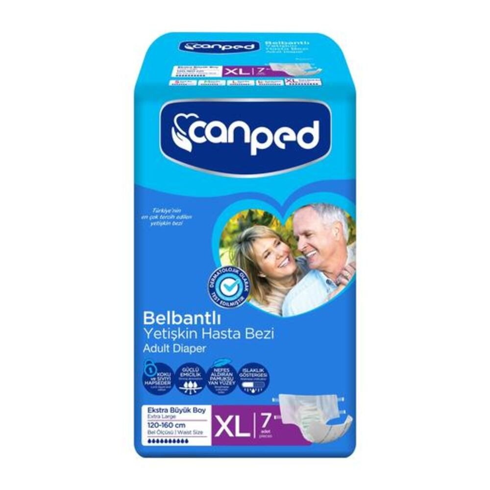 Canped Belbantlı Extra Large Hasta Bezi 7'li