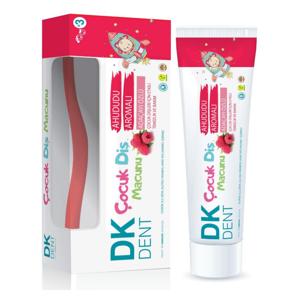 Dermokil Diş Macunu Dk Dent Ahududulu Çocuk Diş Fırçası Hediyeli 50 Ml