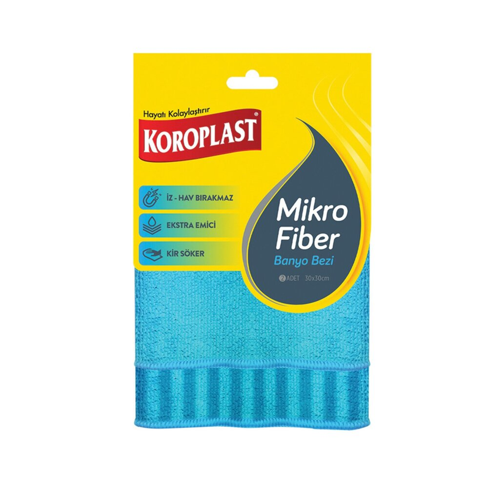 Koroplast Mikrofiber Banyo Bezi 30x30Cm 2'Li