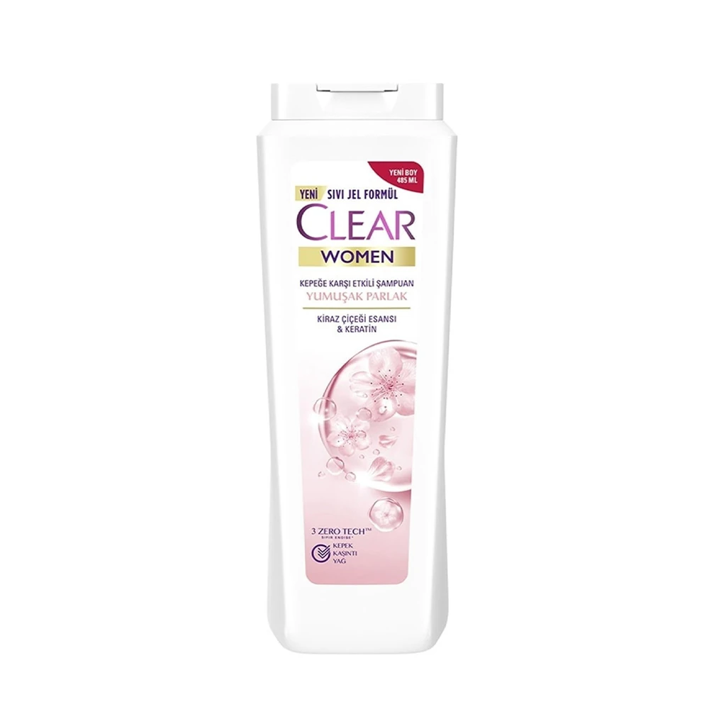Clear Şampuan Women Yumuşak Parlak Kepeğe Karşı Etkili 350 Ml
