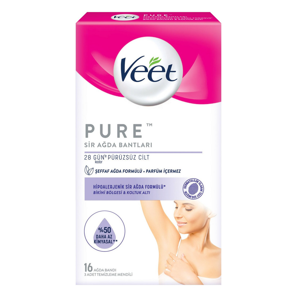 Veet Pure Bikini Ve Koltuk Altı Ağda Bandı 16'Lı