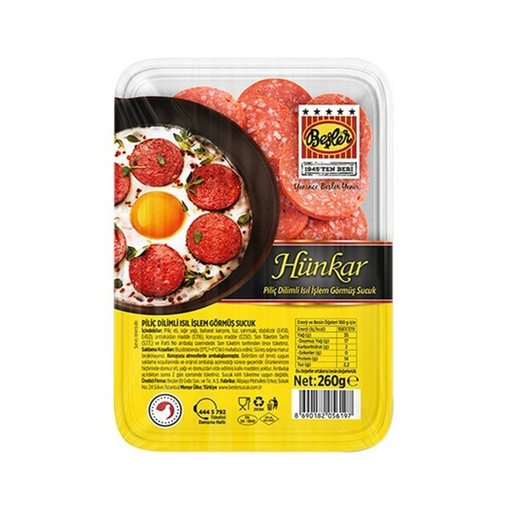 Beşler Hünkar Dilimli Sucuk 220g