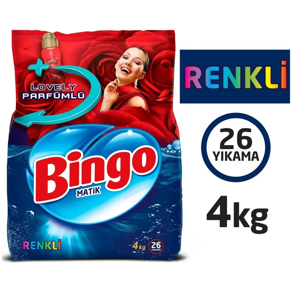 Bingo Matik Toz Çamaşır Deterjanı Renkli 4 Kg