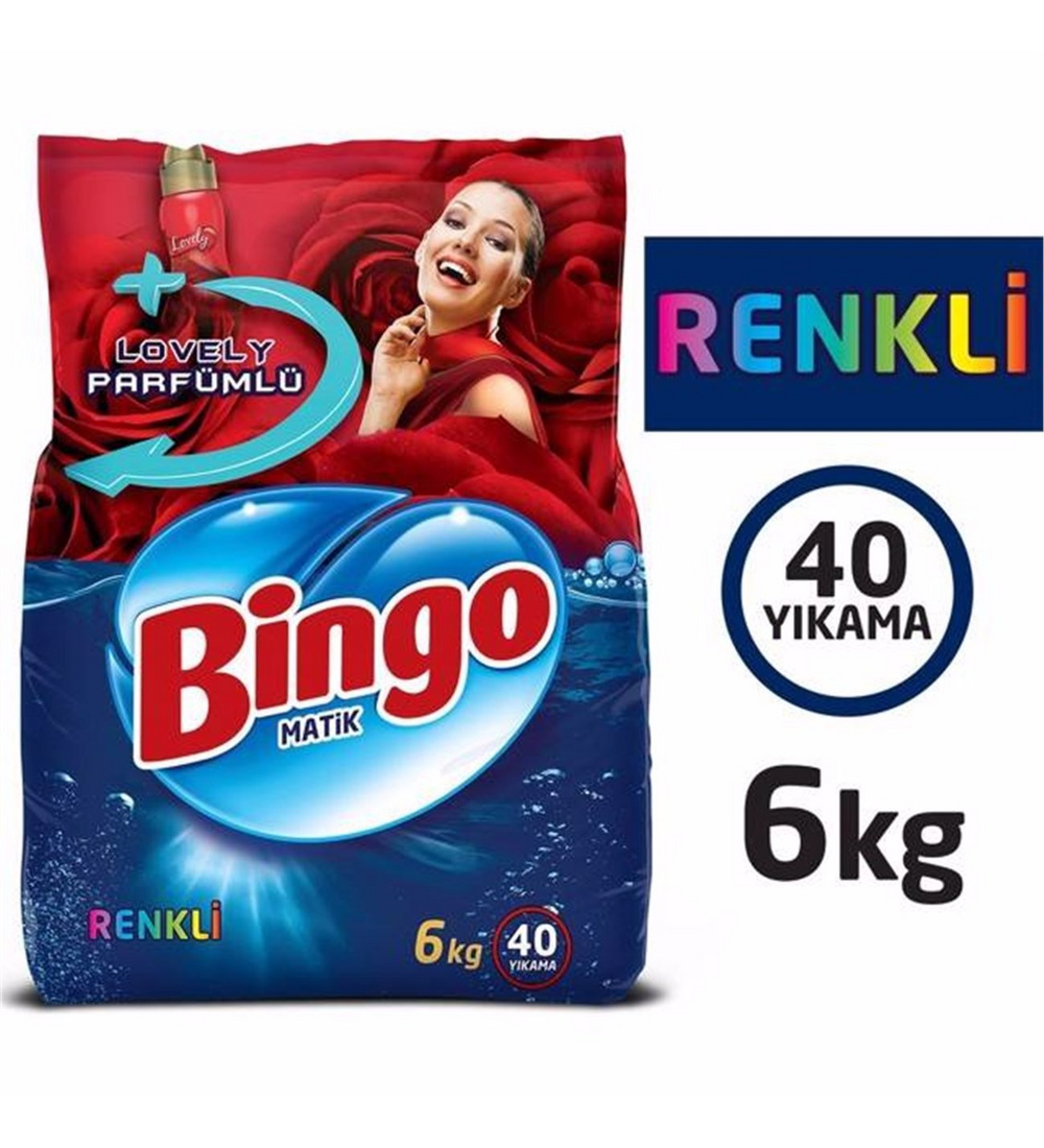 Bingo Matik Toz Çamaşır Deterjanı Renkli 6 Kg